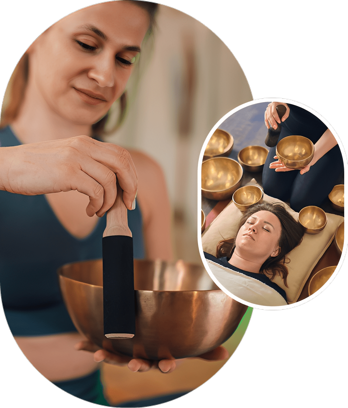 Relaxation with Tibetan singing bowls